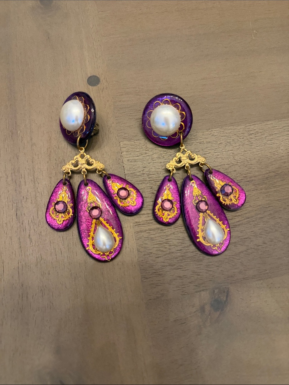 Vintage clip on earrings
